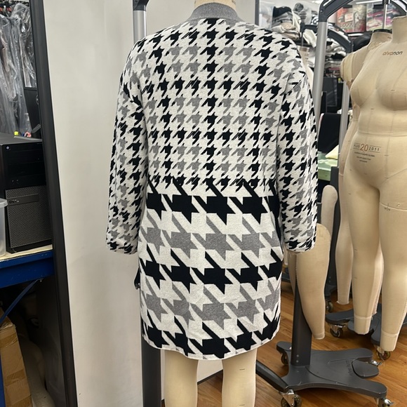 Houndstooth long cardigan - Picture 4 of 6